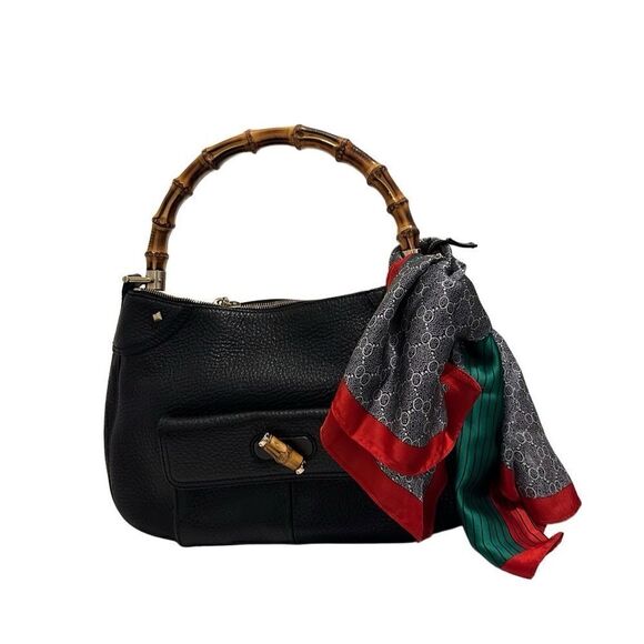 Bag red and green scarf - Picture 3 of 3